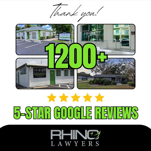 RHINO Lawyers Celebrates Milestone of Over 1,200 Five-Star Reviews Across West Florida Offices